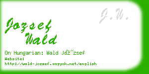 jozsef wald business card